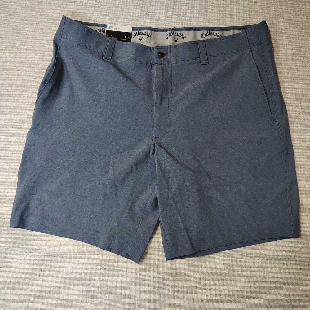 NWT Callaway Golf Performance Shorts Men's 38 Blue Opti-Dri Stretch Media Pocket